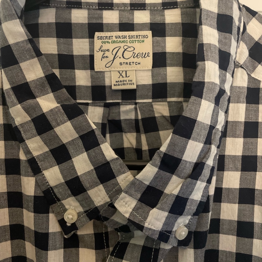 NWT j crew men’s plaid shirt XL